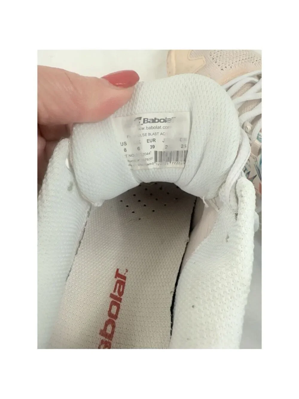Babolat Womens Propulse Blast Peach Lace Up Running Shoes Size 8